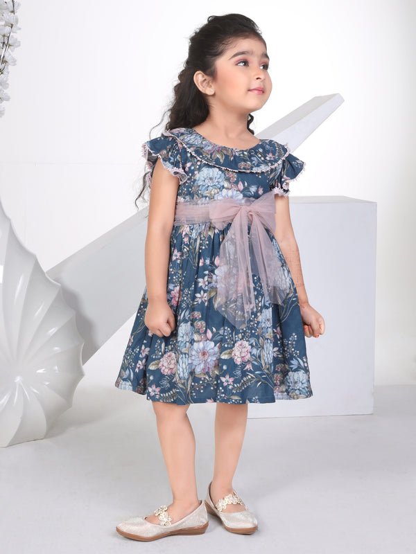 Girls Floral Print Dress 16793