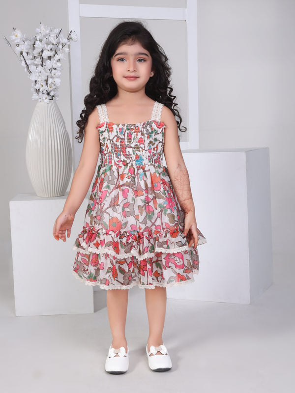 Girls Floral Print Dress 16797