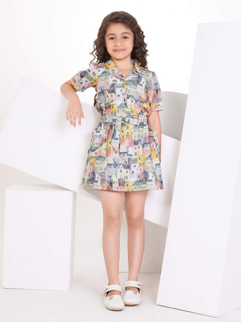 Girls Graphic Print Dress 16807