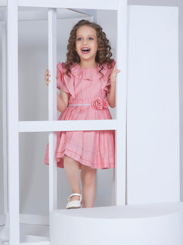 Girls Textured Dress 16830