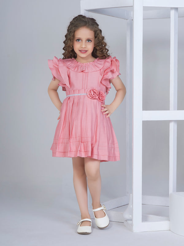 Girls Textured Dress 16830