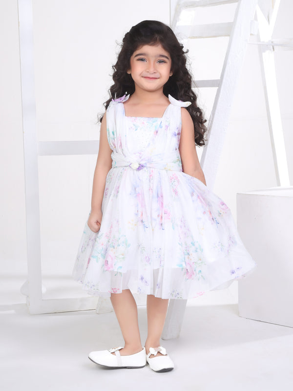Girls Sequins Dress with Bow 16836