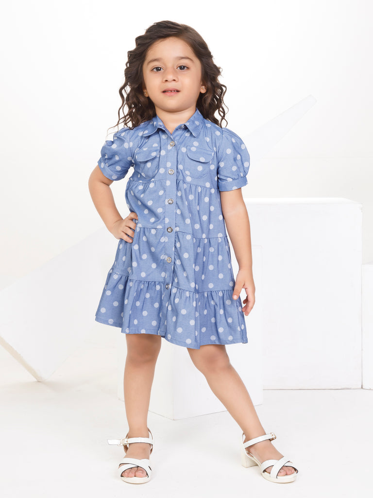 Girls Denim Dress 16842