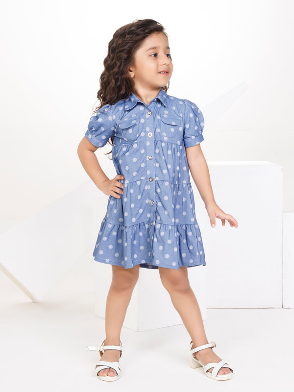 Girls Denim Dress 16842