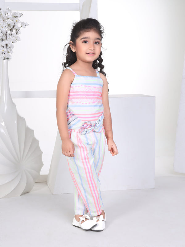 Girls Yarn Dyed Top with Pant 16867