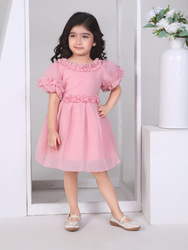 Girls Textured Dress 16884