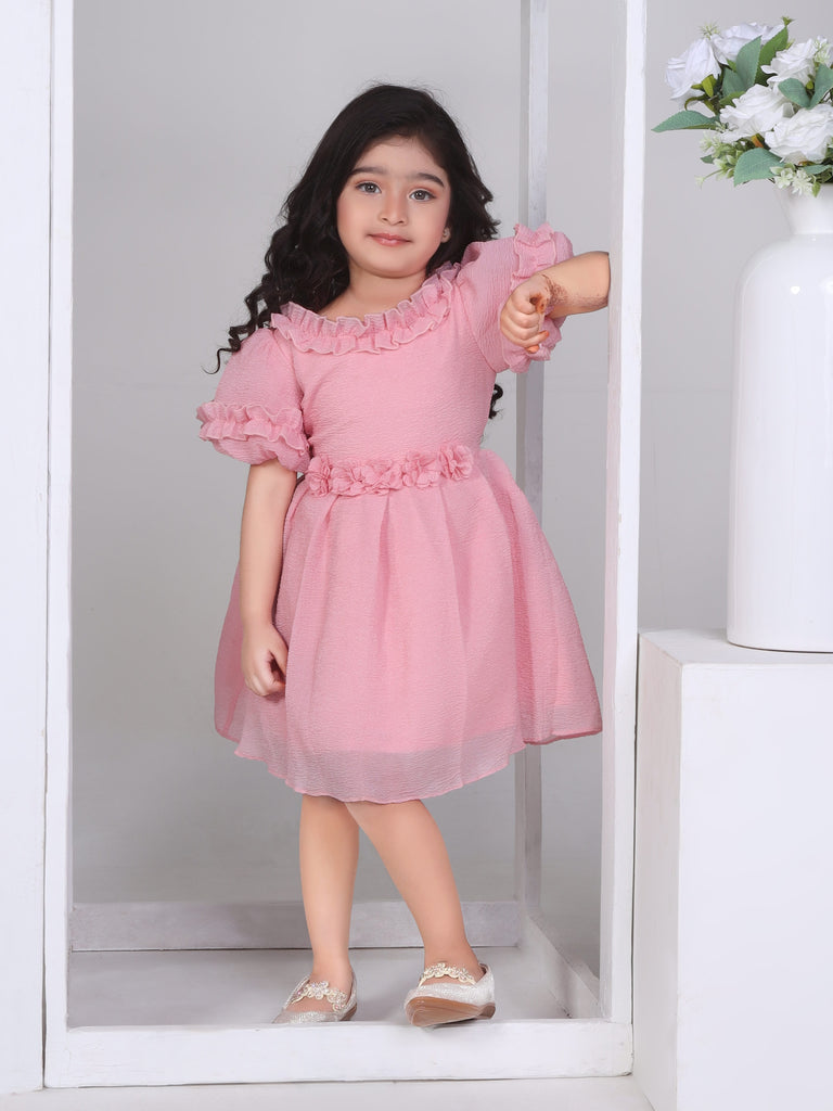 Girls Textured Dress 16884