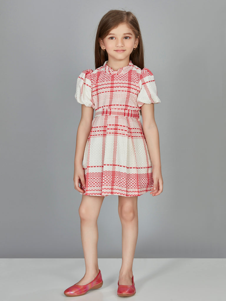 Peppermint Girls Checkered Dress with Belt 16904 1