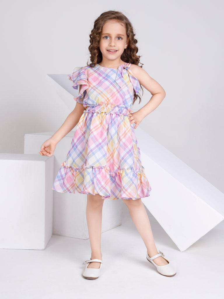 Girls Checkered Dress 16912