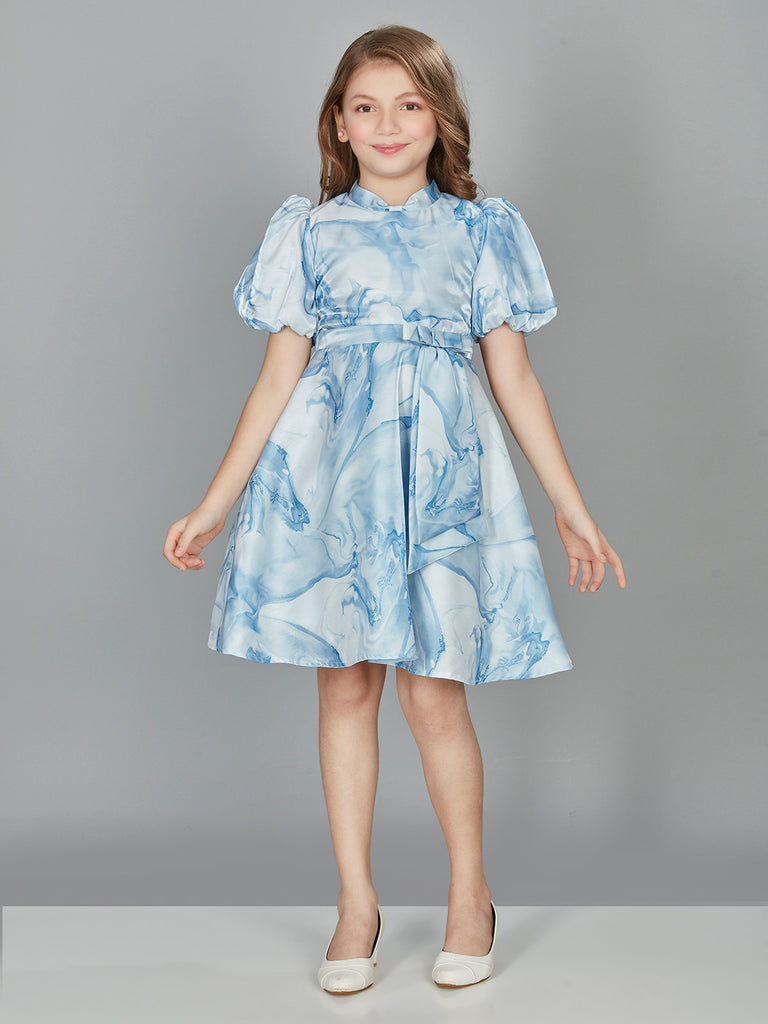 Peppermint Girls Abstract Print Dress 16919 1