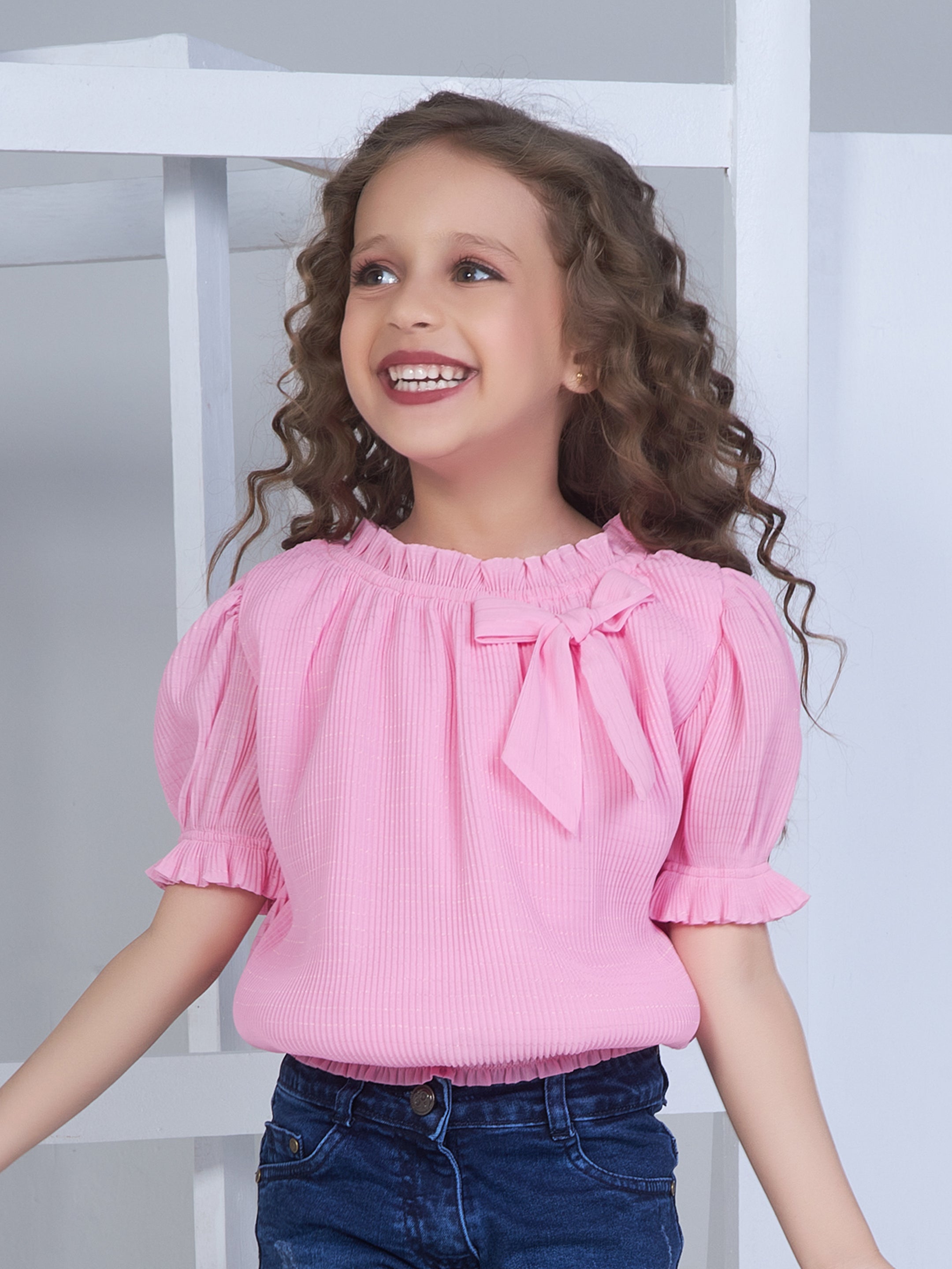 Girls Textured Top 16943 – Peppermint