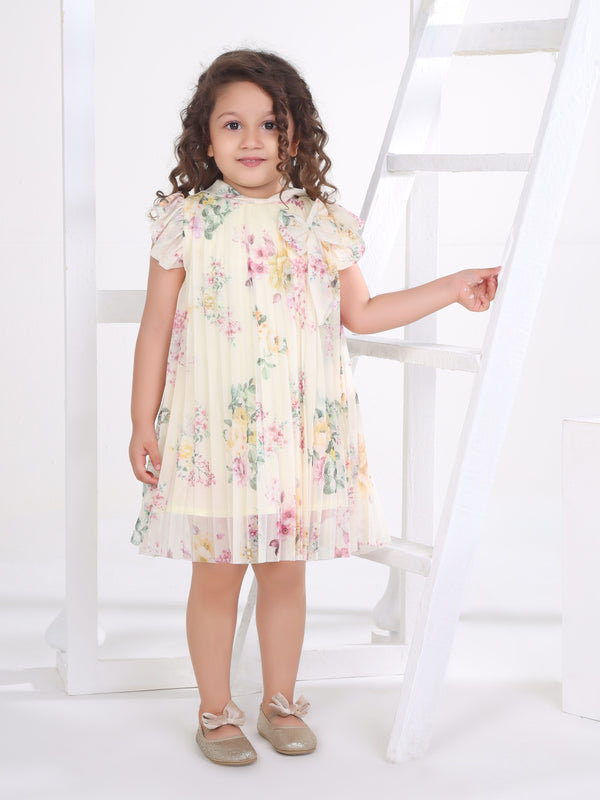 Girls Floral Print Dress 16964