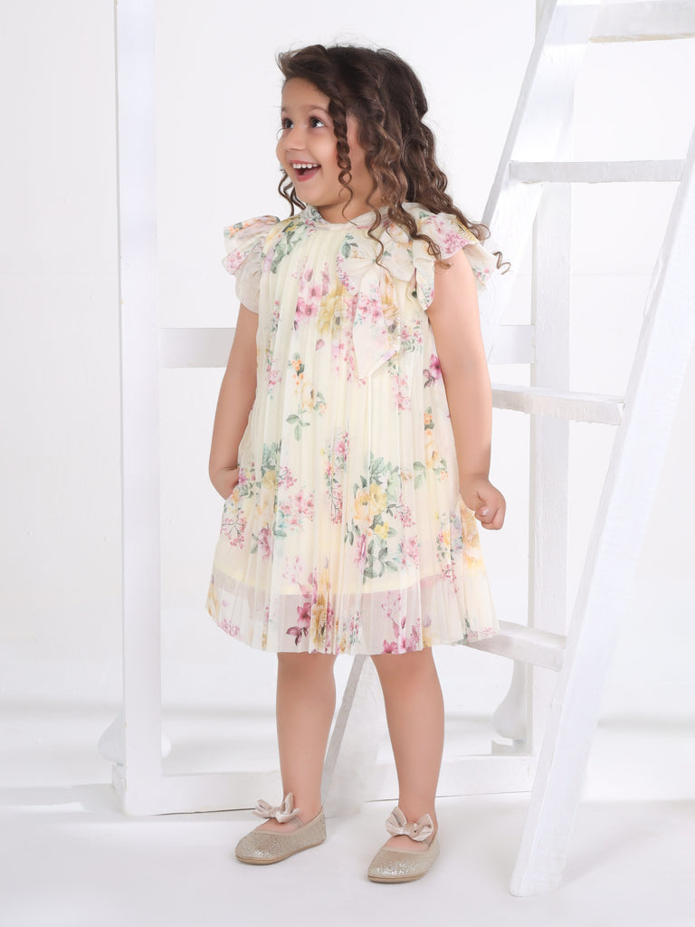 Girls Floral Print Dress 16964