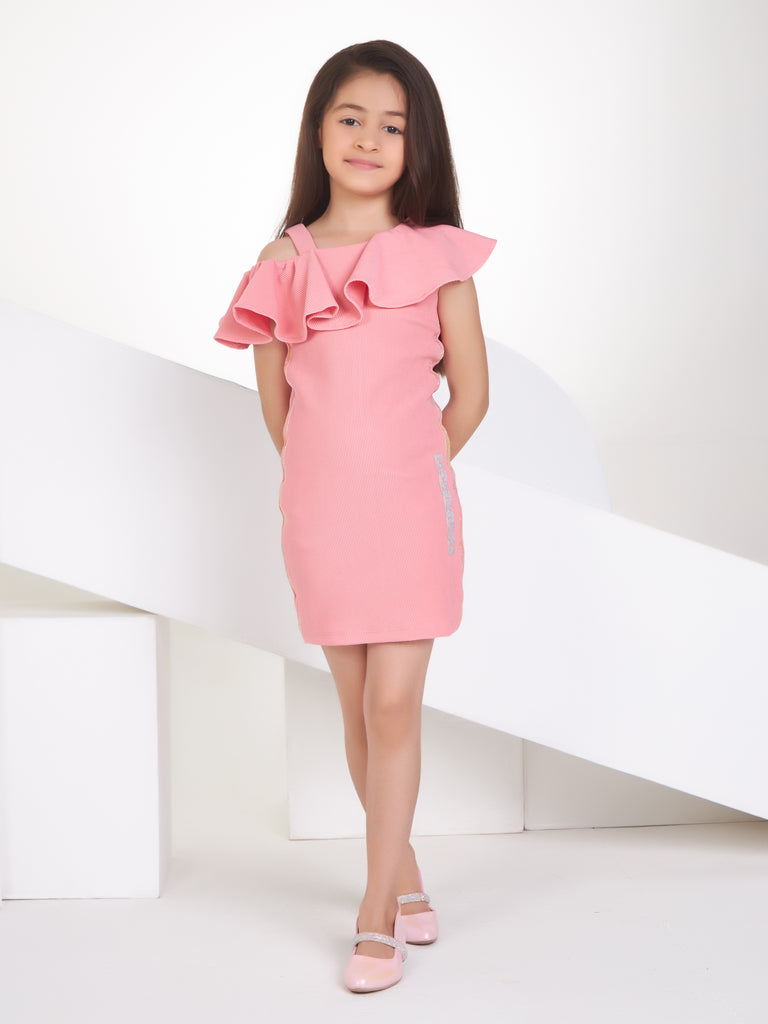 Girls Textured Dress 16972