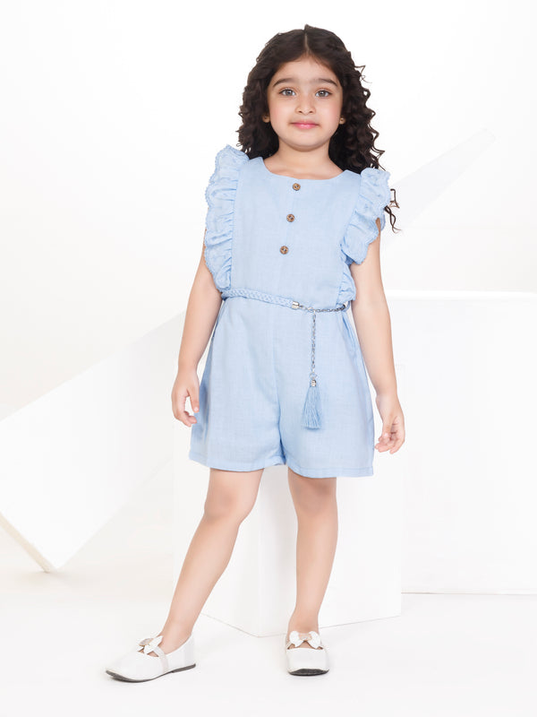 Girls Fashion Jumpsuit with Belt 17008