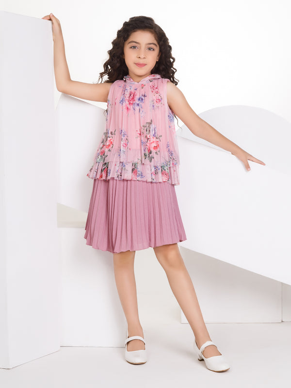 Girls Floral Print Top 17017
