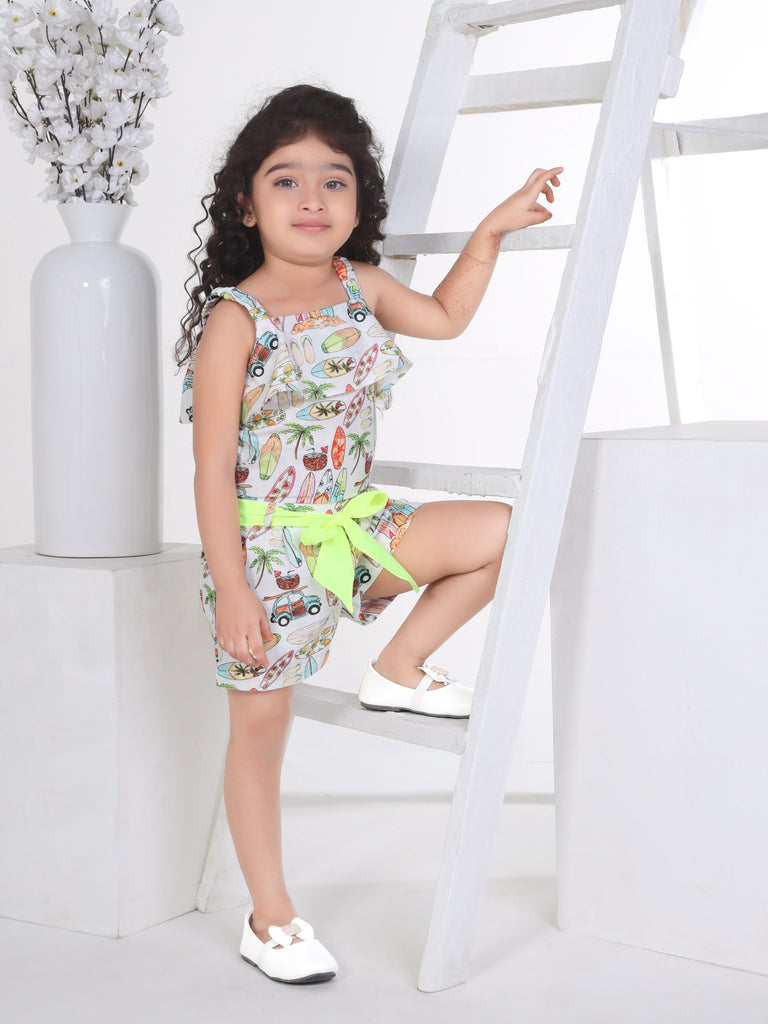 Girls Graphic Print Jumpsuit 17024