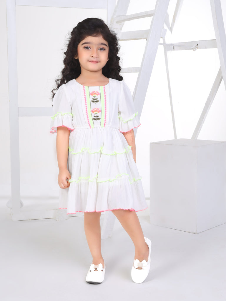 Girls Textured Dress 17080