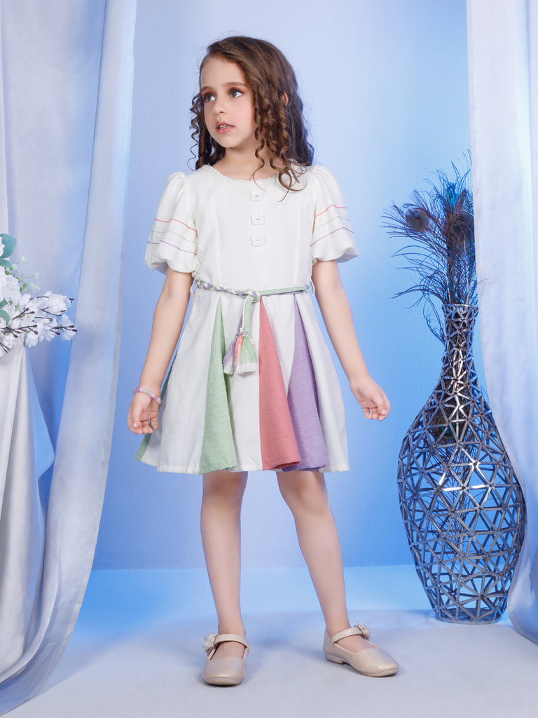 Girls Casual Dress with Belt 17101