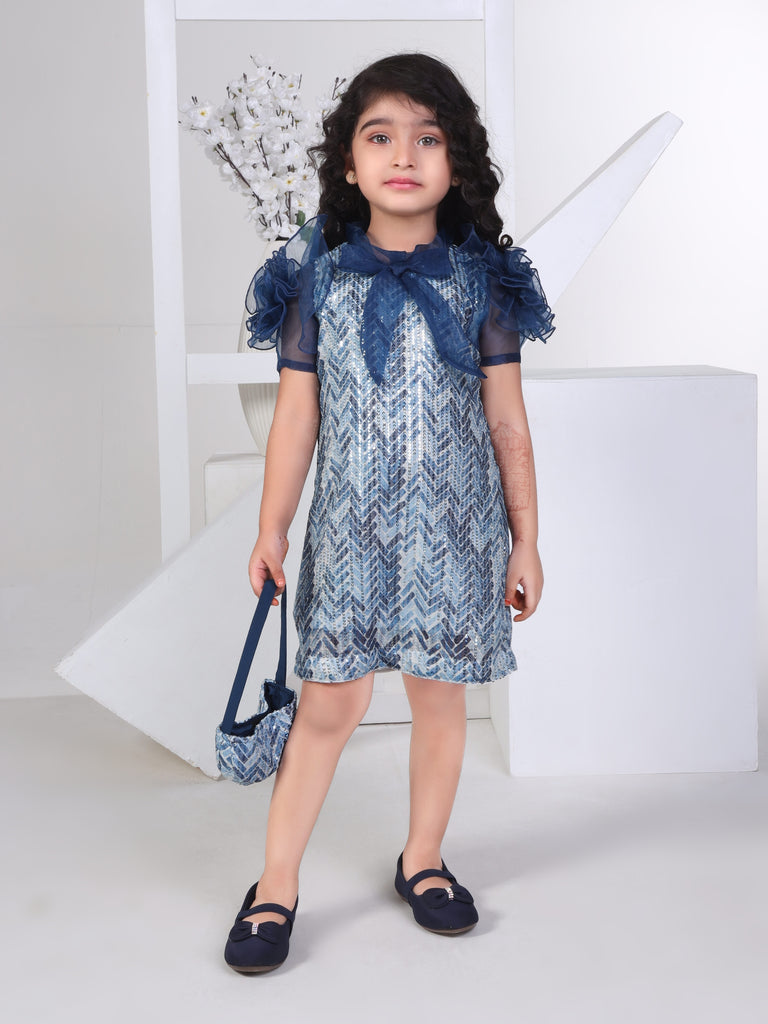 Girls Sequins Dress with Purse 17108