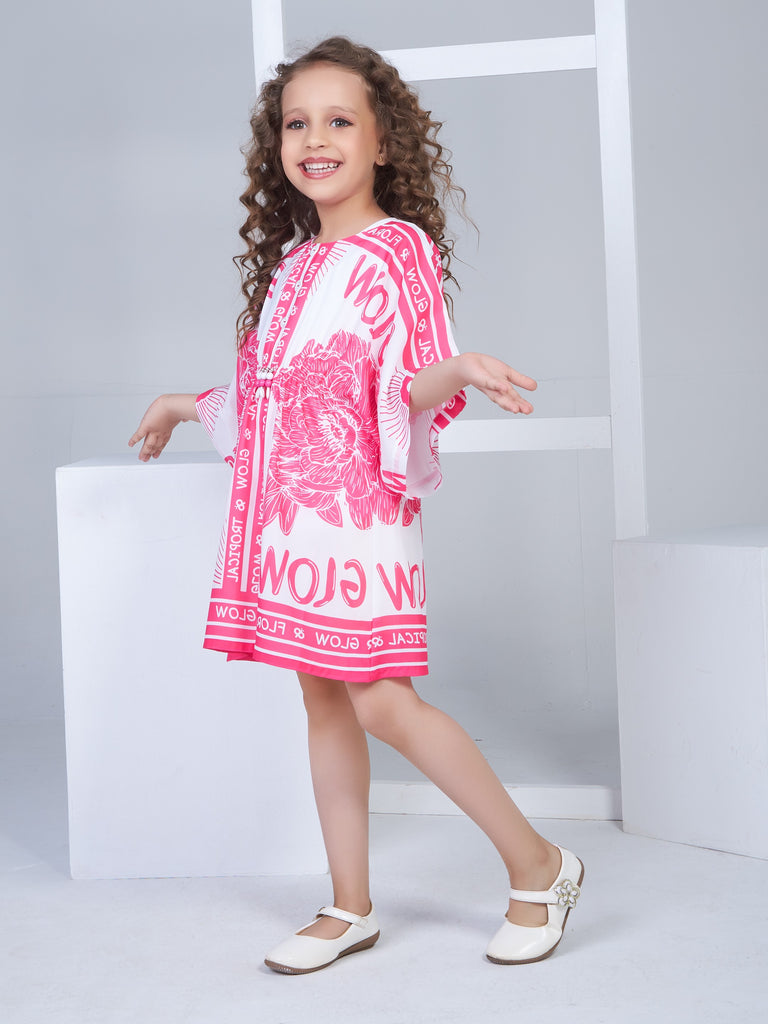 Girls Floral Print Dress with Inner 17177