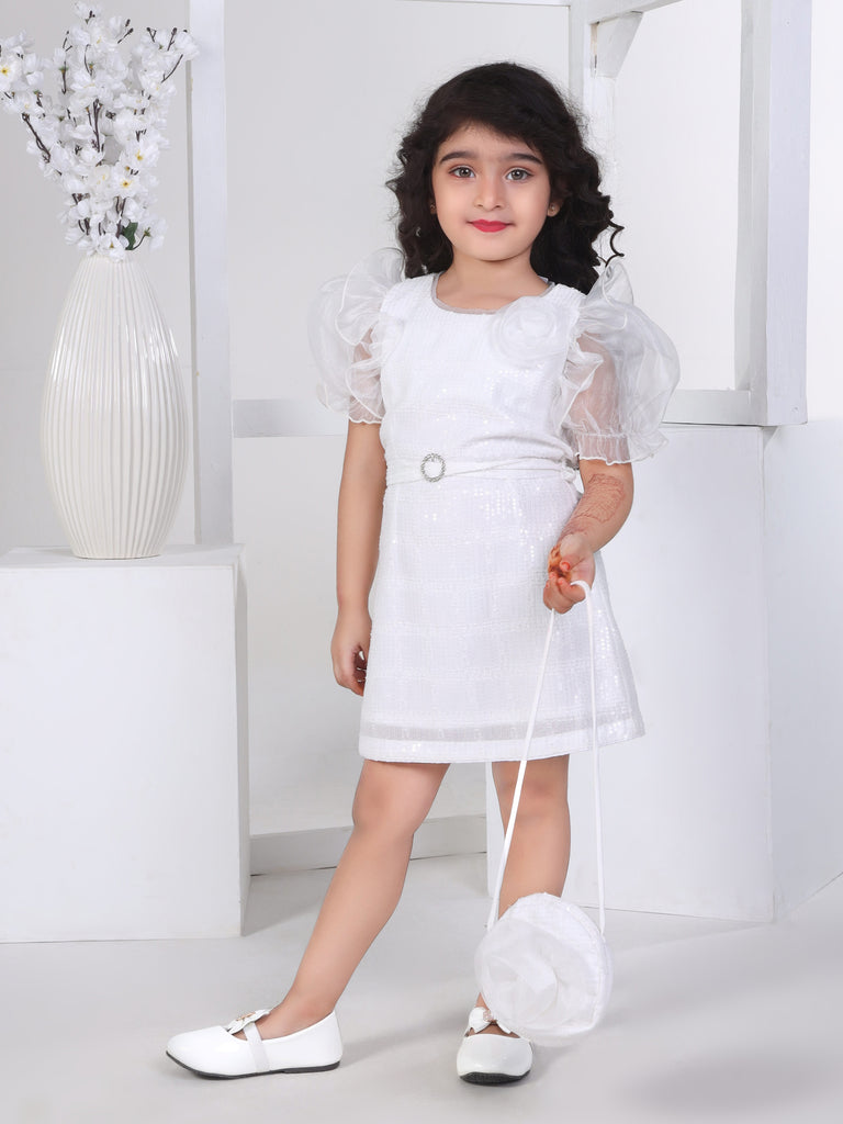 Girls Textured Dress Belt with Purse 17190