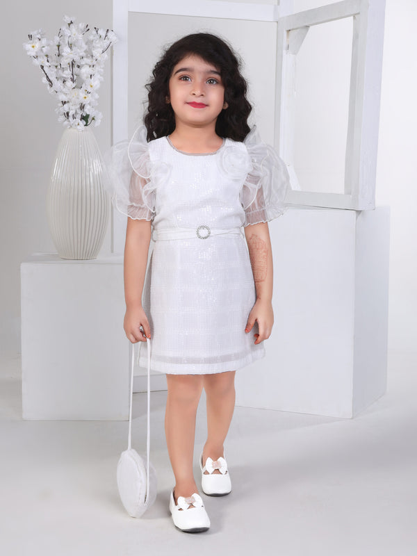 Girls Textured Dress Belt with Purse 17190