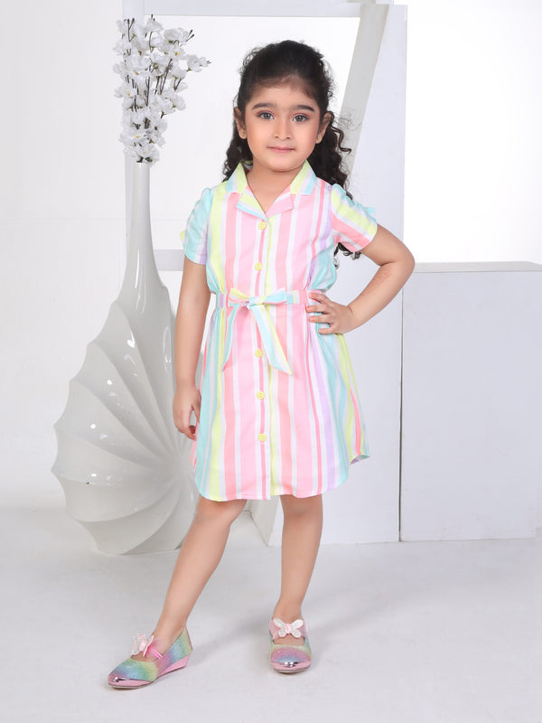 Girls Striped Dress 17265