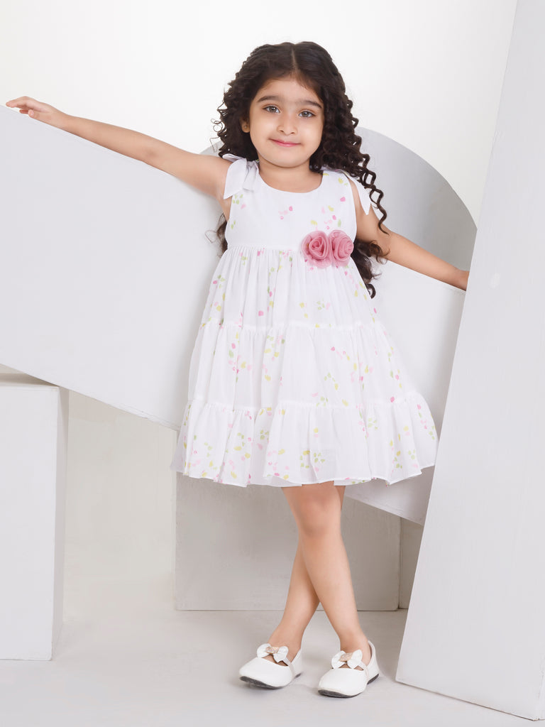 Girls Polka Dots Print Dress 17312