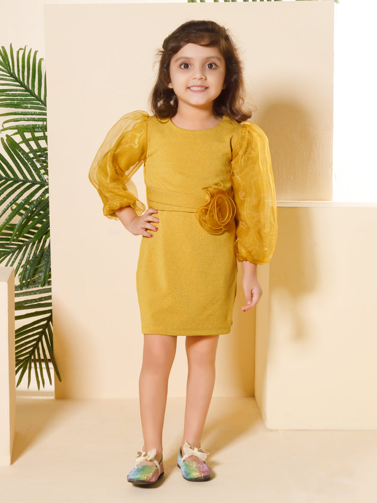 Girls Textured Dress 18541