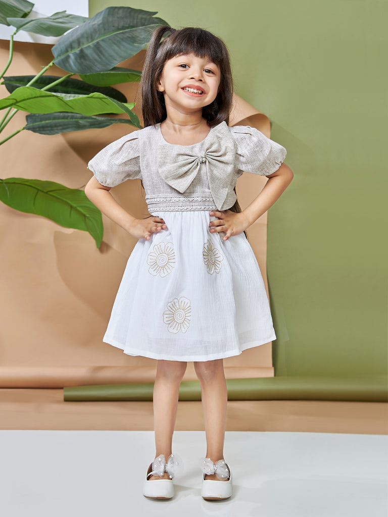 Girls Embroidered Dress 19108