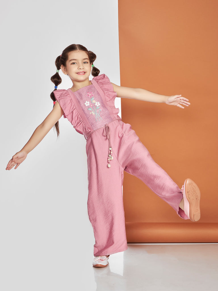 Girls Fashion Jumpsuit with Belt 19129
