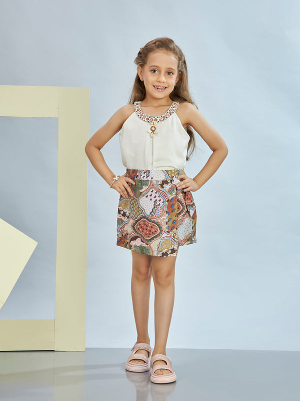 Girls Abstract Skort & Top 19156
