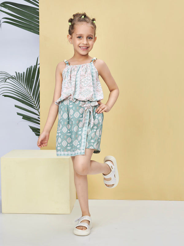 Girls Printed Jumpsuit 19234
