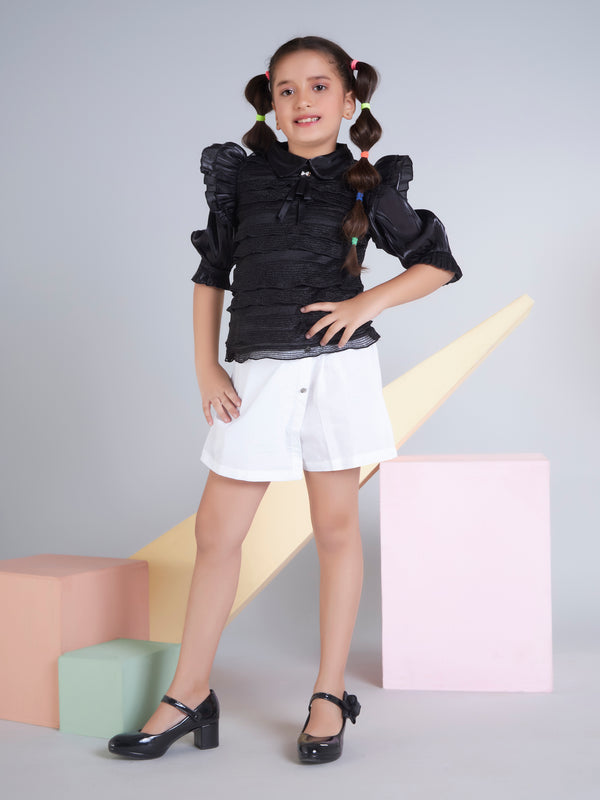 Girls Design Net Top 19243