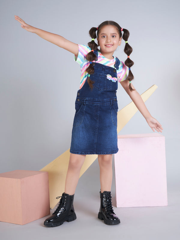 Girls Twilled Dungaree & Top 19289