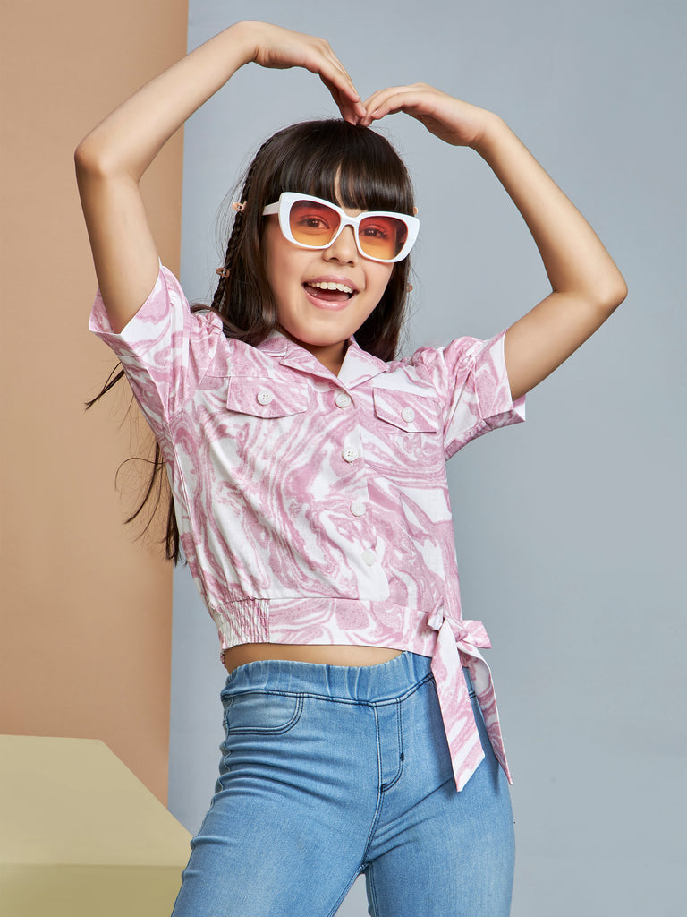 Girls Abstract Print Top 19298