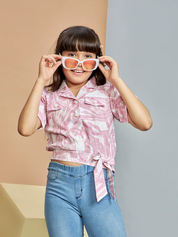 Girls Abstract Print Top 19298