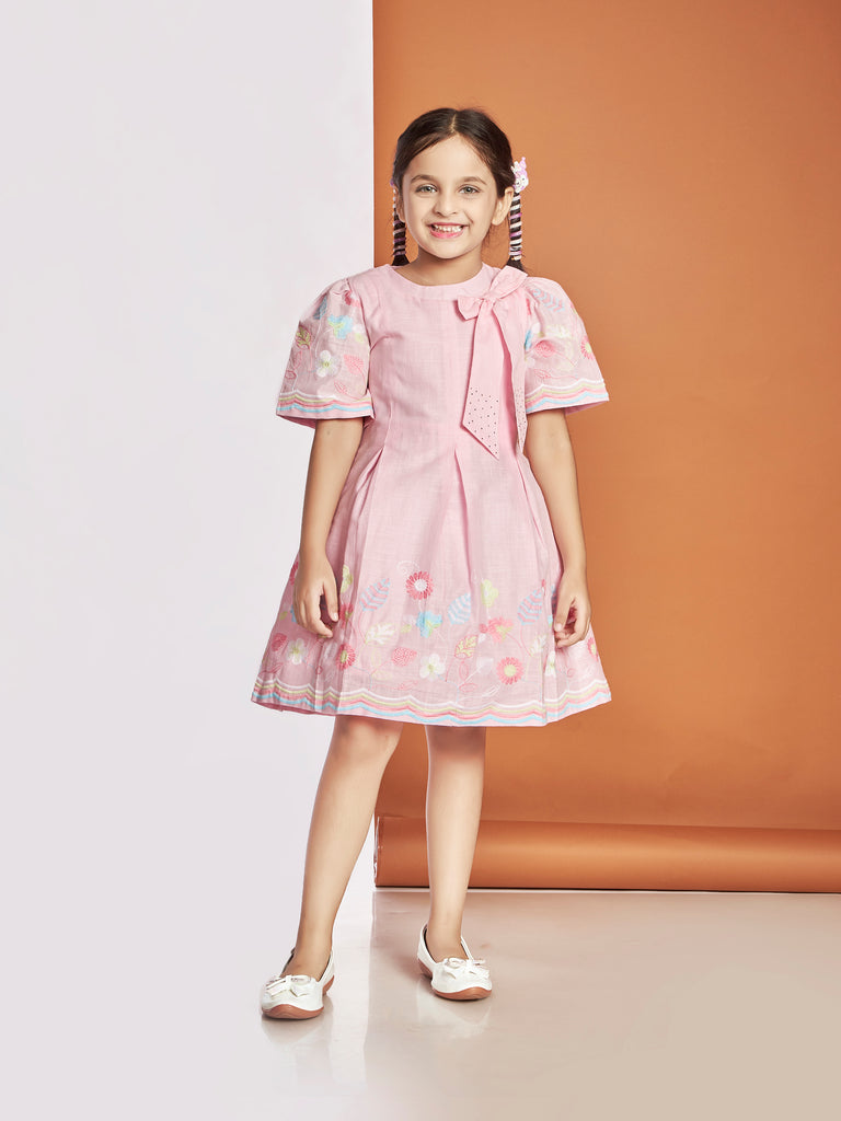 Girls Embroidered Dress 19326