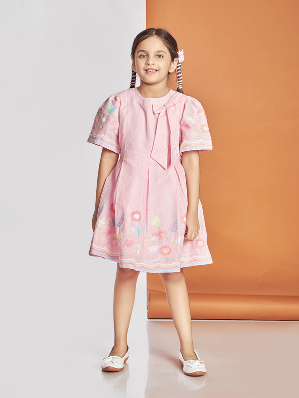 Girls Embroidered Dress 19326