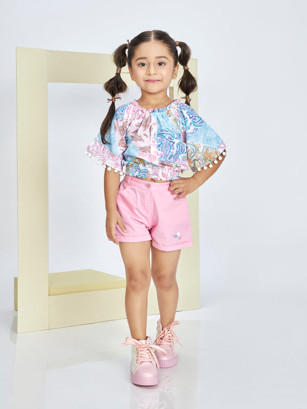 Girls Printed Shorts & Top 19367