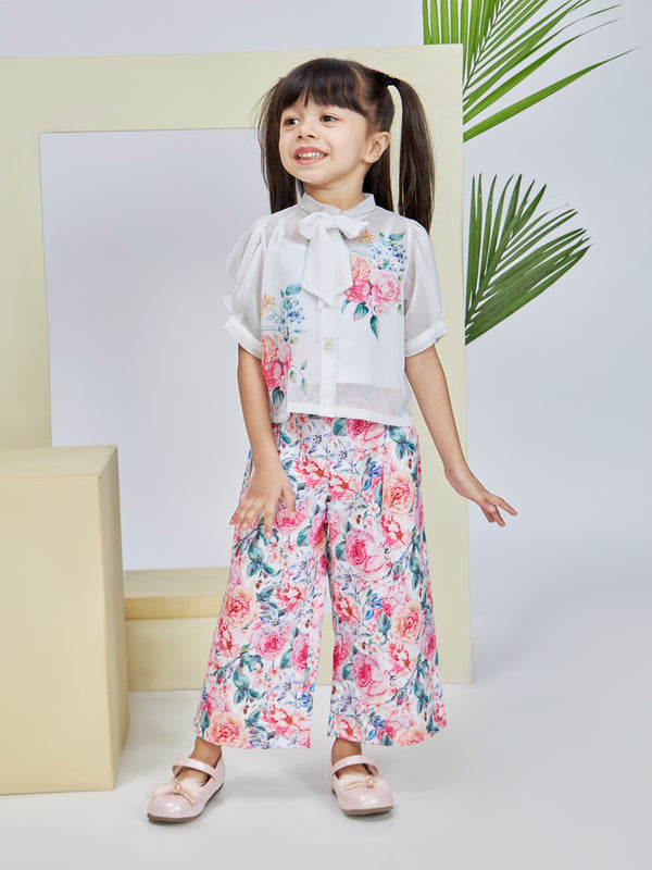 Girls Printed Pant with Top & Inner 19373