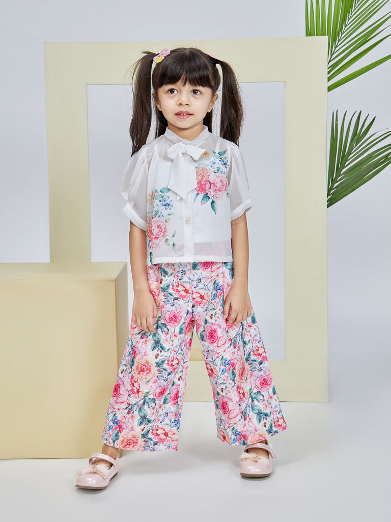 Girls Printed Pant with Top & Inner 19373