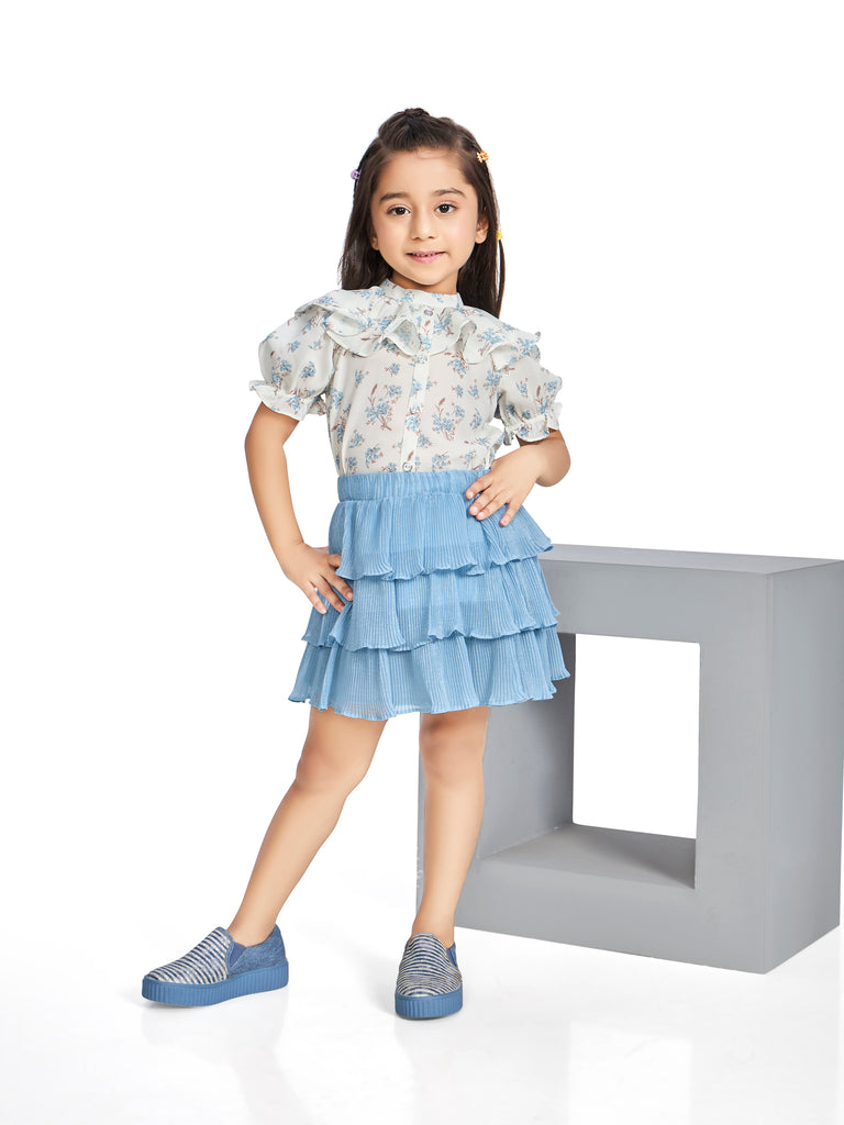 Girls Foiled Skirt with Top 19450