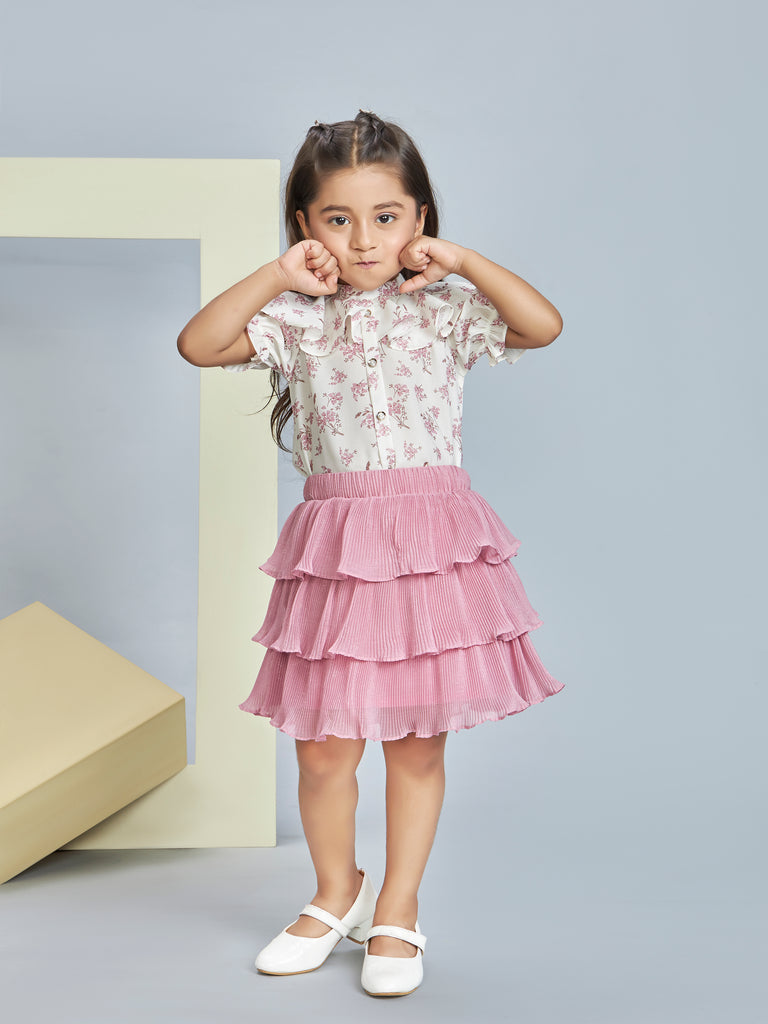 Girls Foiled Skirt with Top 19450