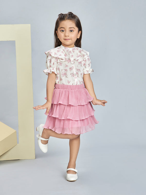 Girls Foiled Skirt with Top 19450