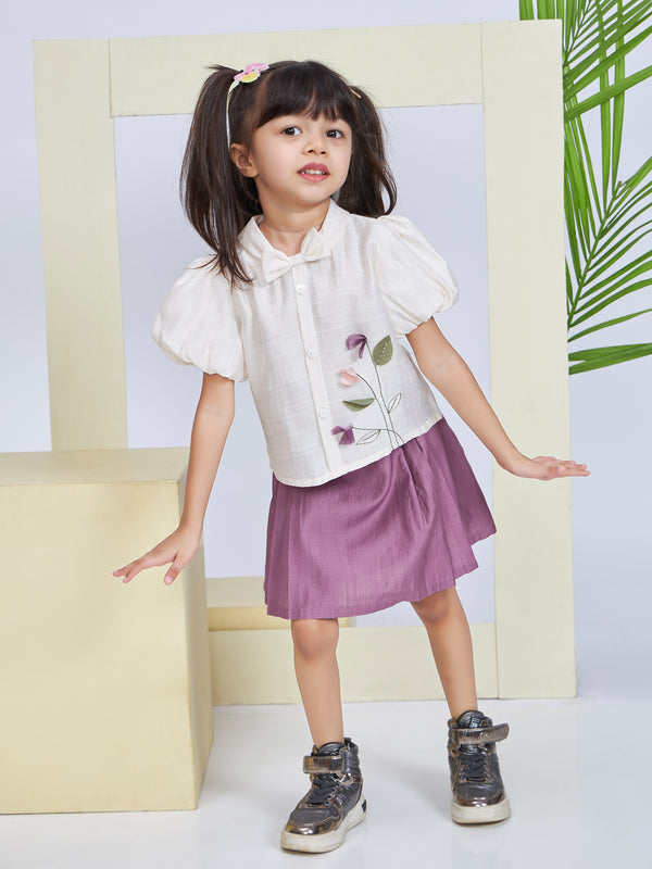 Girls Semi Casual Skirt with Top 19452