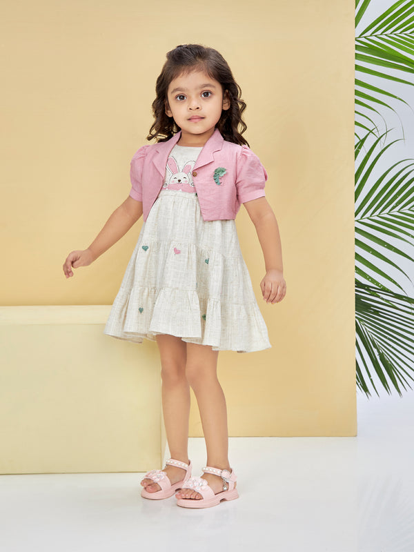 Girls Semi Party Dress with Jacket 19534