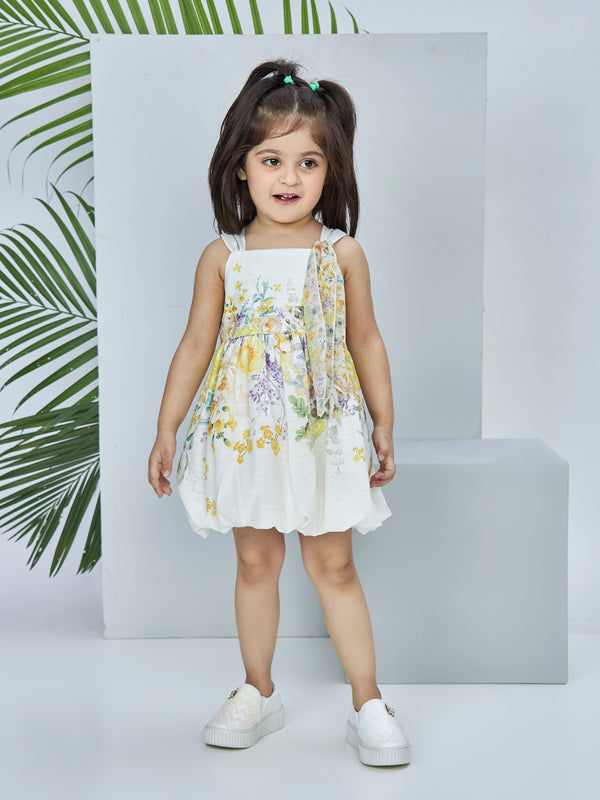 Girls Floral Print Dress 19541