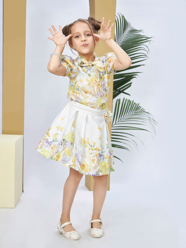 Girls Floral Skirt with Top 19548